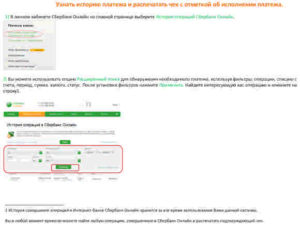 Как распечатать чек в Сбербанк Онлайн если платеж уже проведен