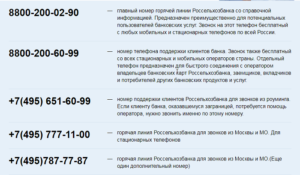 Бесплатный телефон горячей линии Россельхозбанк