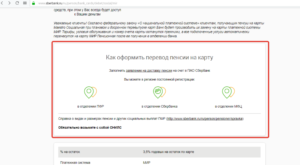 Как перевести пенсию на карту Сбербанка