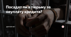 Могут ли посадить за неуплату кредита