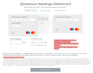 Перевод с карты на карту moneysend
