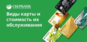 Карты Сбербанка: виды и стоимость обслуживания