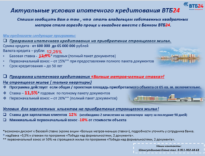 Документы для ипотеки в ВТБ 24