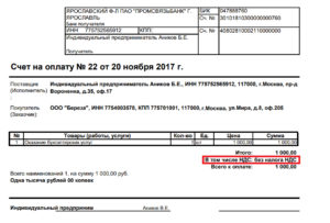 Как выставить счет на оплату от ИП: образец