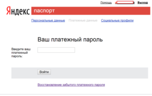 Платежный пароль Яндекс.Деньги: что это, как узнать и восстановить