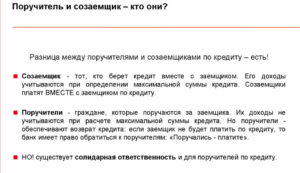 Поручитель и созаемщик: отличия