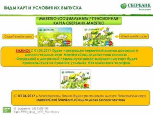 Социальная карта Сбербанка Maestro: оформление и тарифы