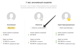 Именной кошелек Яндекс.Деньги