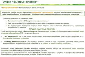 Как подключить опцию быстрый платеж в Сбербанк Онлайн