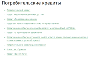 Кредиты Беларусбанк на потребительские нужды