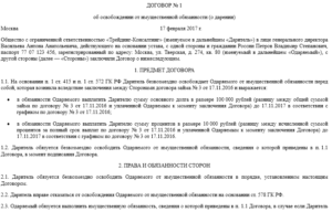 Прощение долга по договору займа физическому лицу