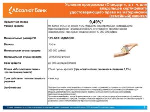 Скачать бланк анкеты для ипотеки Абсолют Банка