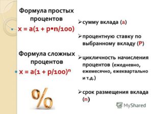 Простые и сложные проценты: понятие и формулы