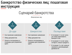 Процедура банкротства физического лица: пошаговая инструкция
