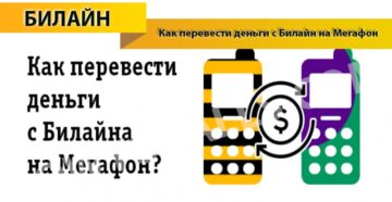 Как перевести деньги с Билайна на Мегафон