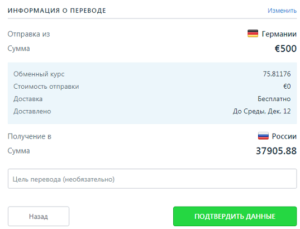 Как перевести деньги из Германии в Россию