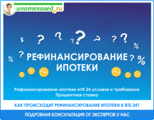 Рефинансирование ипотеки ВТБ 24