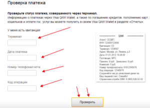 Как проверить платеж Киви по чеку