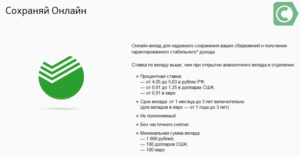 Вклад Сохраняй Сбербанк Онлайн: условия