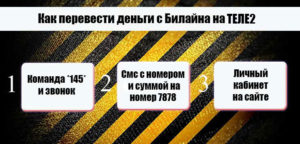 Как перевести деньги с Билайна на Теле2