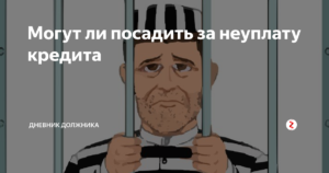 Могут ли посадить за неуплату кредита