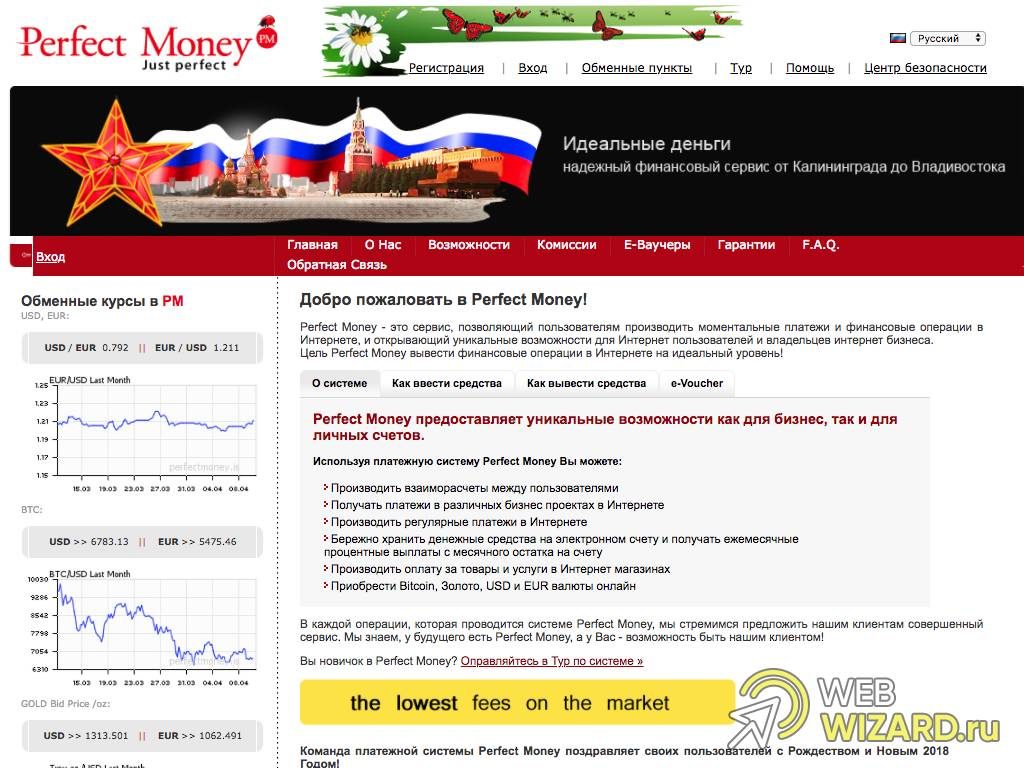 Электронный кошелёк системы Perfect Money – обширные возможности онлайн платежей