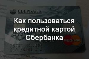 Как пользоваться кредитной картой Сбербанка: правила